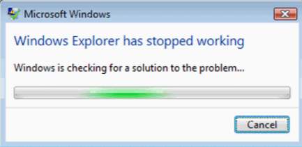 windows application crashed