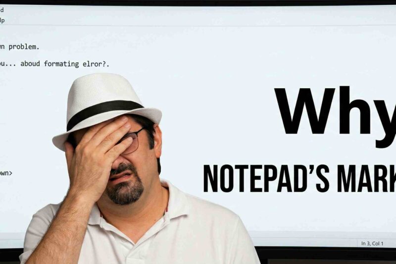 notepad supports markdown